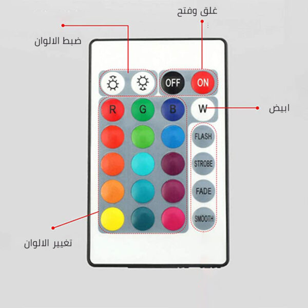 ⁦لمبة ليد على شكل مروحة بسماعة 2 في 1⁩ - الصورة ⁦8⁩